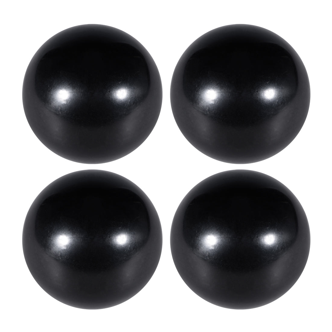 uxcell Uxcell 4 Pcs Thermoset Ball Knob M8 Female Thread Machine Handle 35mm Diameter Smooth Rim Black