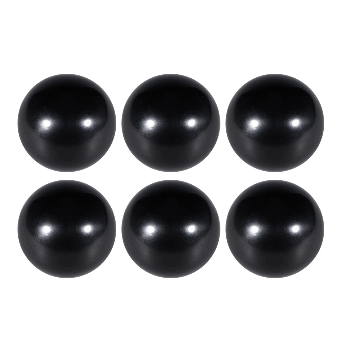 uxcell Uxcell 6 Pcs Thermoset Ball Knob M8 Female Thread Machine Handle 35mm Diameter Smooth Rim Black