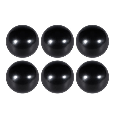 Harfington Uxcell 6 Pcs Thermoset Ball Knob M8 Female Thread Machine Handle 35mm Diameter Smooth Rim Black