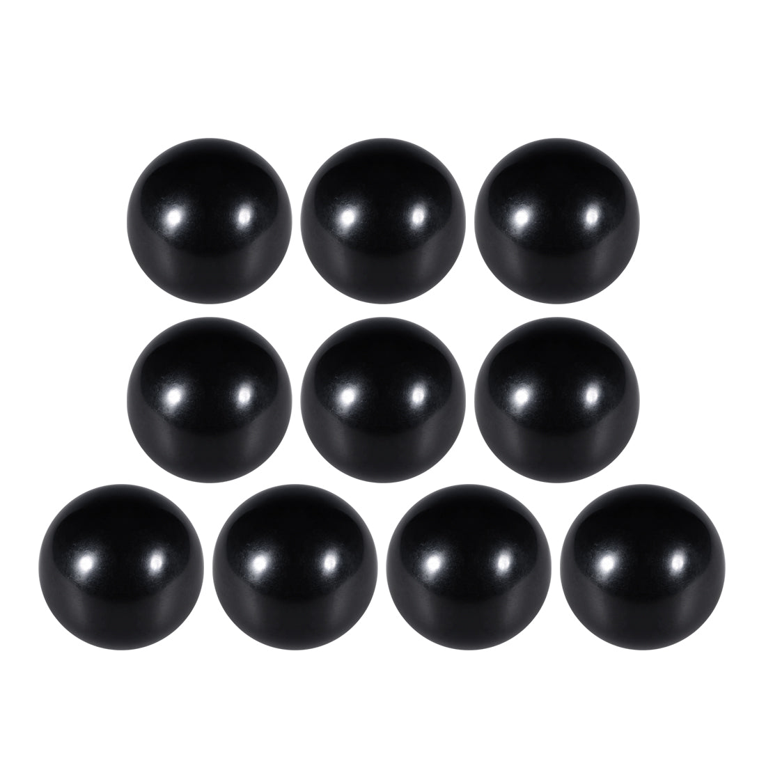 uxcell Uxcell 10 Pcs Thermoset Ball Knob M10 Female Thread Machine Handle 35mm Diameter Smooth Rim Black