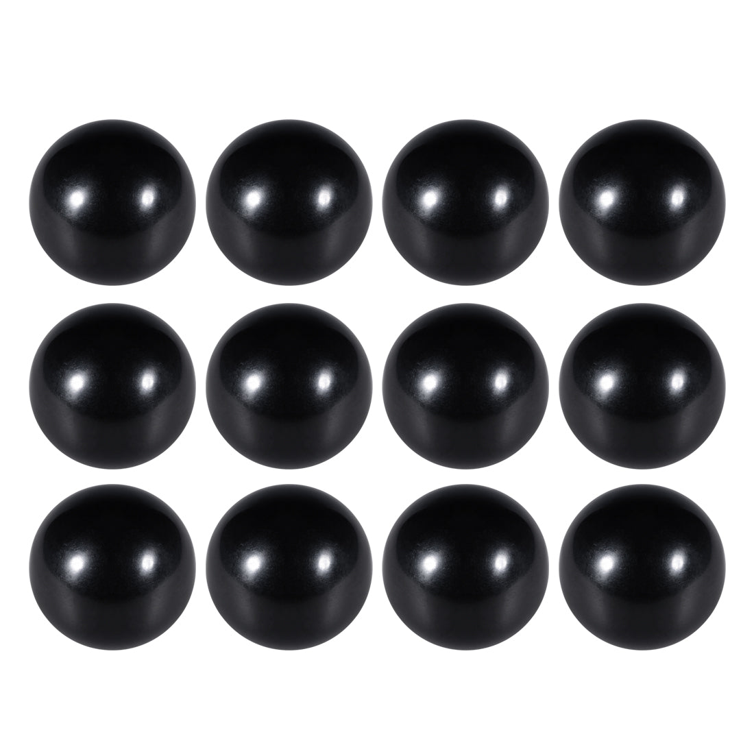 uxcell Uxcell 12 Pcs Thermoset Ball Knob M10 Female Thread Machine Handle 35mm Diameter Smooth Rim Black