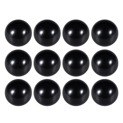 Harfington Uxcell 12 Pcs Thermoset Ball Knob M10 Female Thread Machine Handle 35mm Diameter Smooth Rim Black