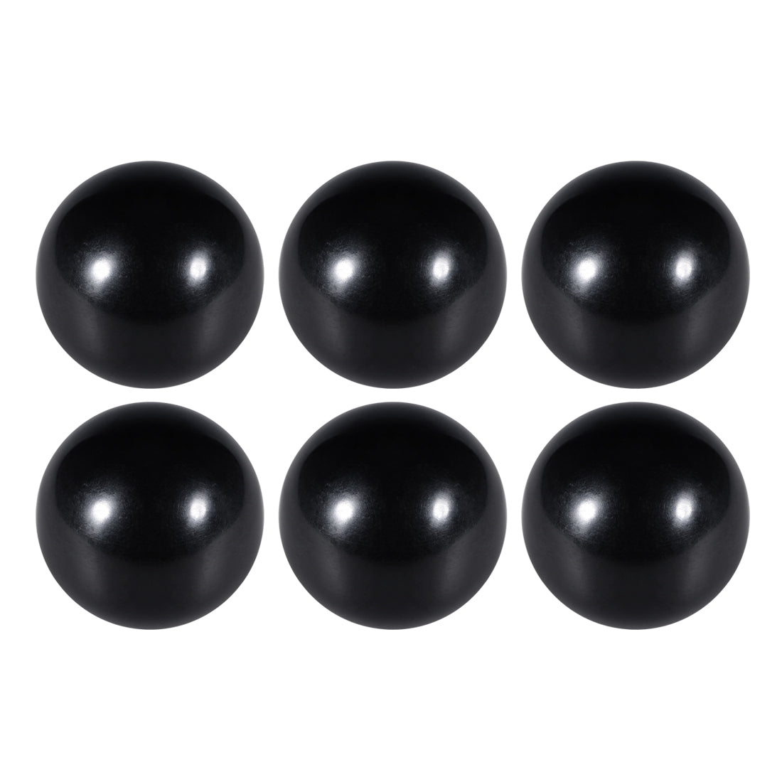 uxcell Uxcell 6 Pcs Thermoset Ball Knob M10 Female Thread Machine Handle 35mm Diameter Smooth Rim Black