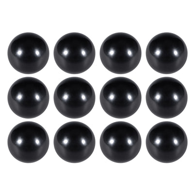 Harfington Uxcell 12 Pcs Thermoset Ball Knob M8 Female Thread Machine Handle 40mm Diameter Smooth Rim Black