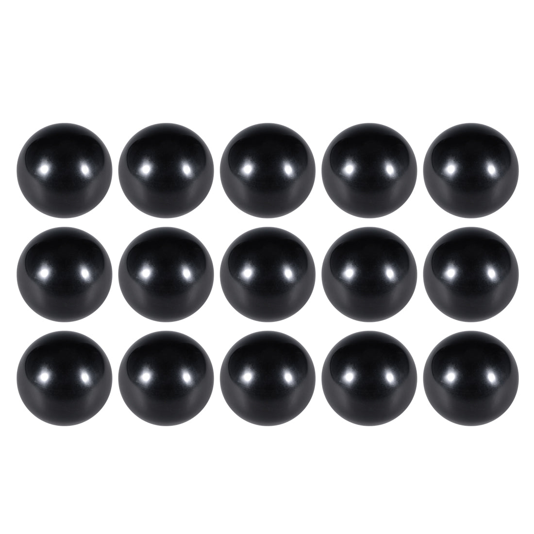 uxcell Uxcell 15 Pcs Thermoset Ball Knob M8 Female Thread Machine Handle 40mm Diameter Smooth Rim Black