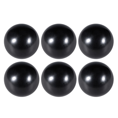 Harfington Uxcell 6 Pcs Thermoset Ball Knob M10 Female Thread Machine Handle 40mm Diameter Smooth Rim Black