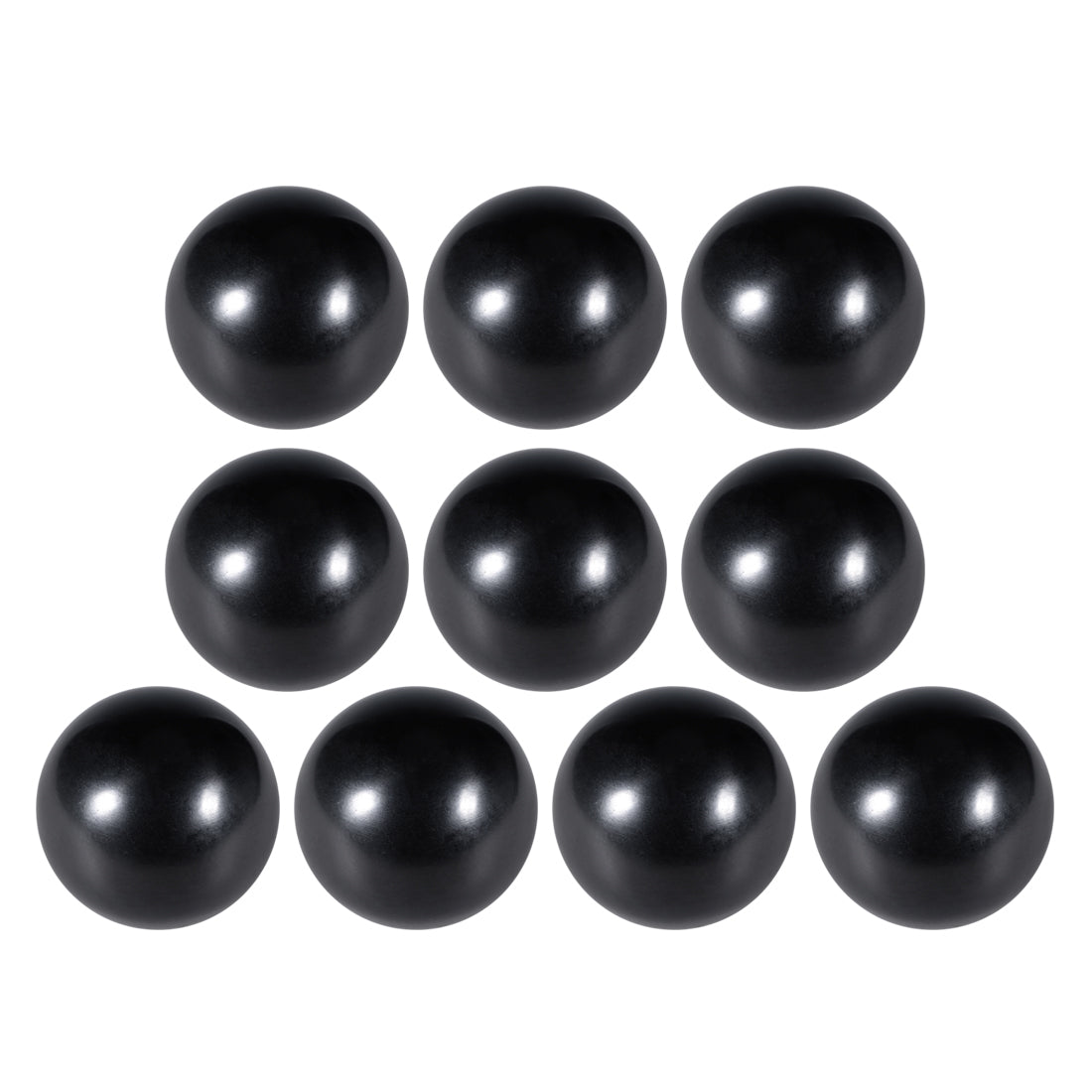 uxcell Uxcell 10 Pcs Thermoset Ball Knob M10 Female Thread Machine Handle 40mm Diameter Smooth Rim Black