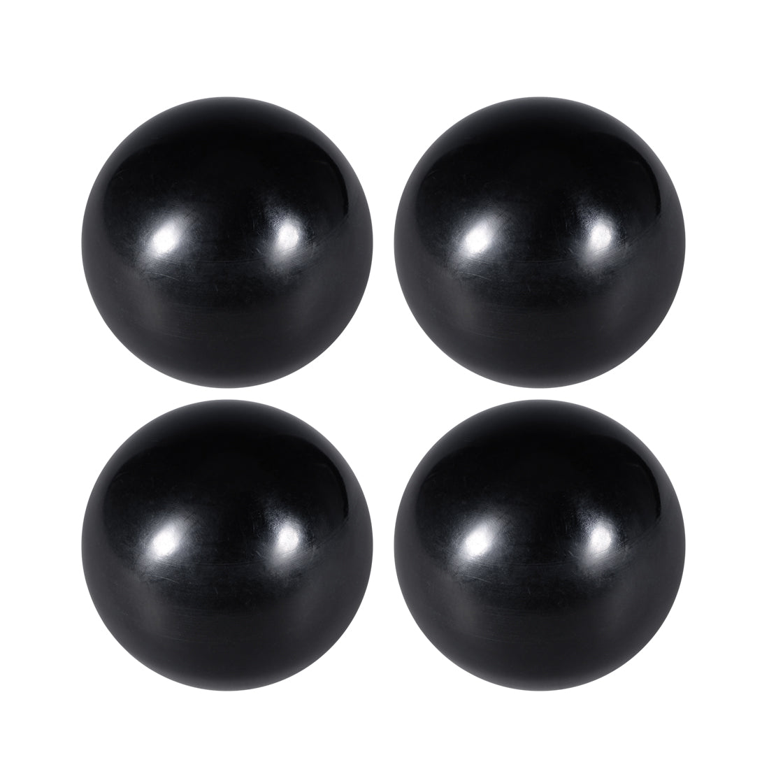 uxcell Uxcell 4 Pcs Thermoset Ball Knob M12 Female Thread Machine Handle 40mm Diameter Smooth Rim Black