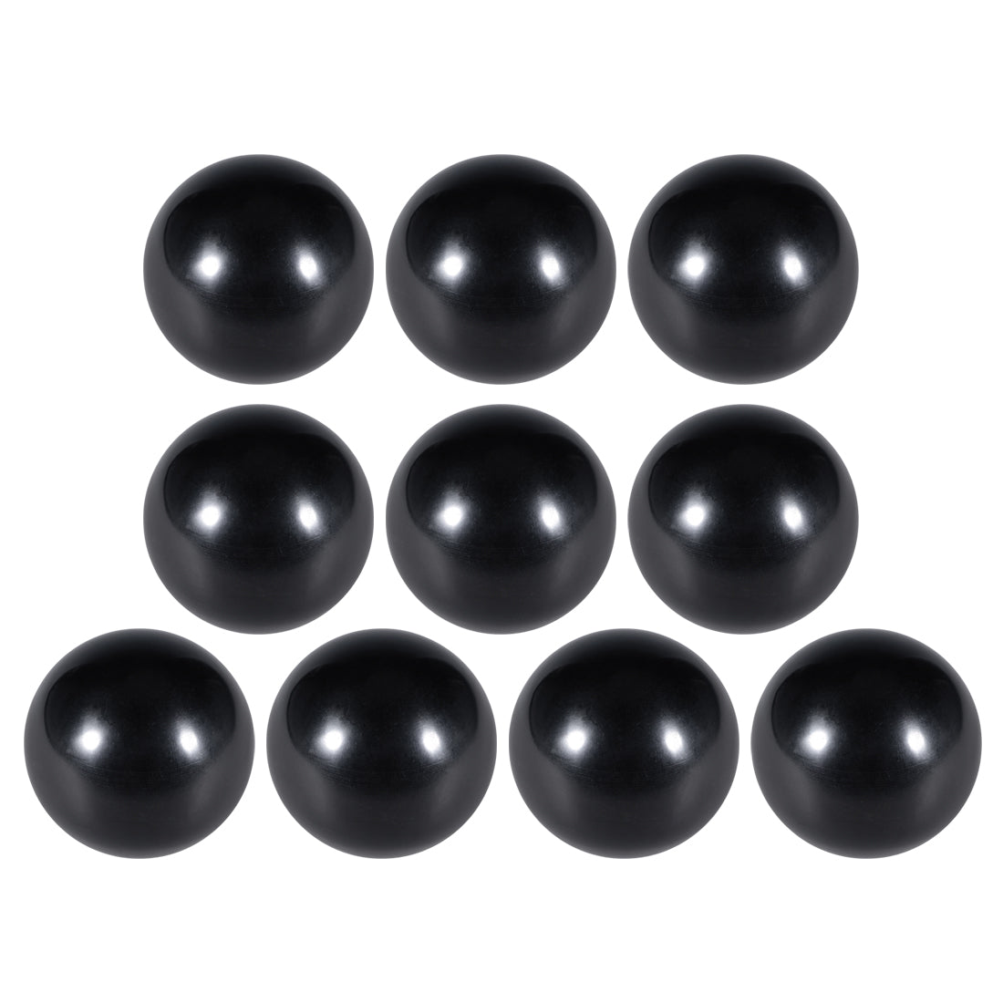 uxcell Uxcell 10 Pcs Thermoset Ball Knob M8 Female Thread Machine Handle 40mm Diameter Smooth Rim Black