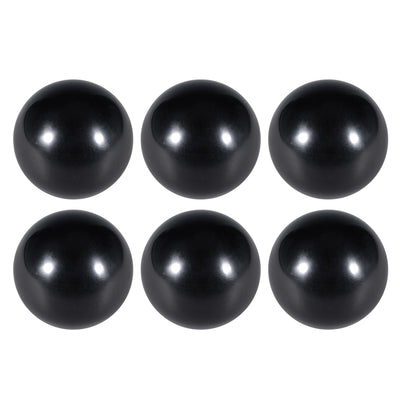 Harfington Uxcell 6 Pcs Thermoset Ball Knob M8 Female Thread Machine Handle 40mm Diameter Smooth Rim Black