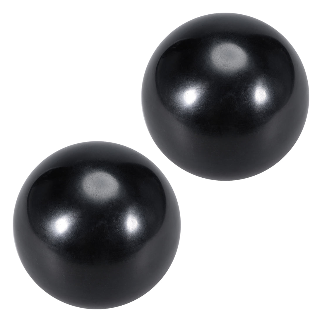 uxcell Uxcell 2 Pcs Thermoset Ball Knob M16x20mm Female Thread Machine Handle 50mm Diameter Smooth Rim Black