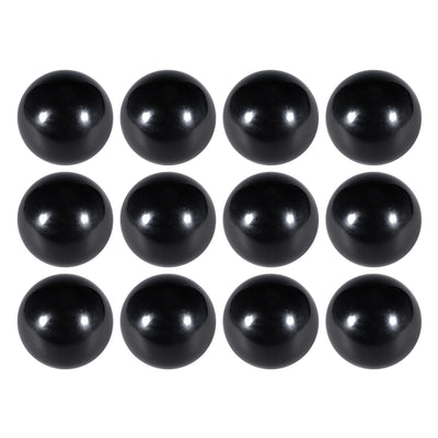 Harfington Uxcell 12 Pcs Thermoset Ball Knob M12 Female Thread Machine Handle 50mm Diameter Smooth Rim Black