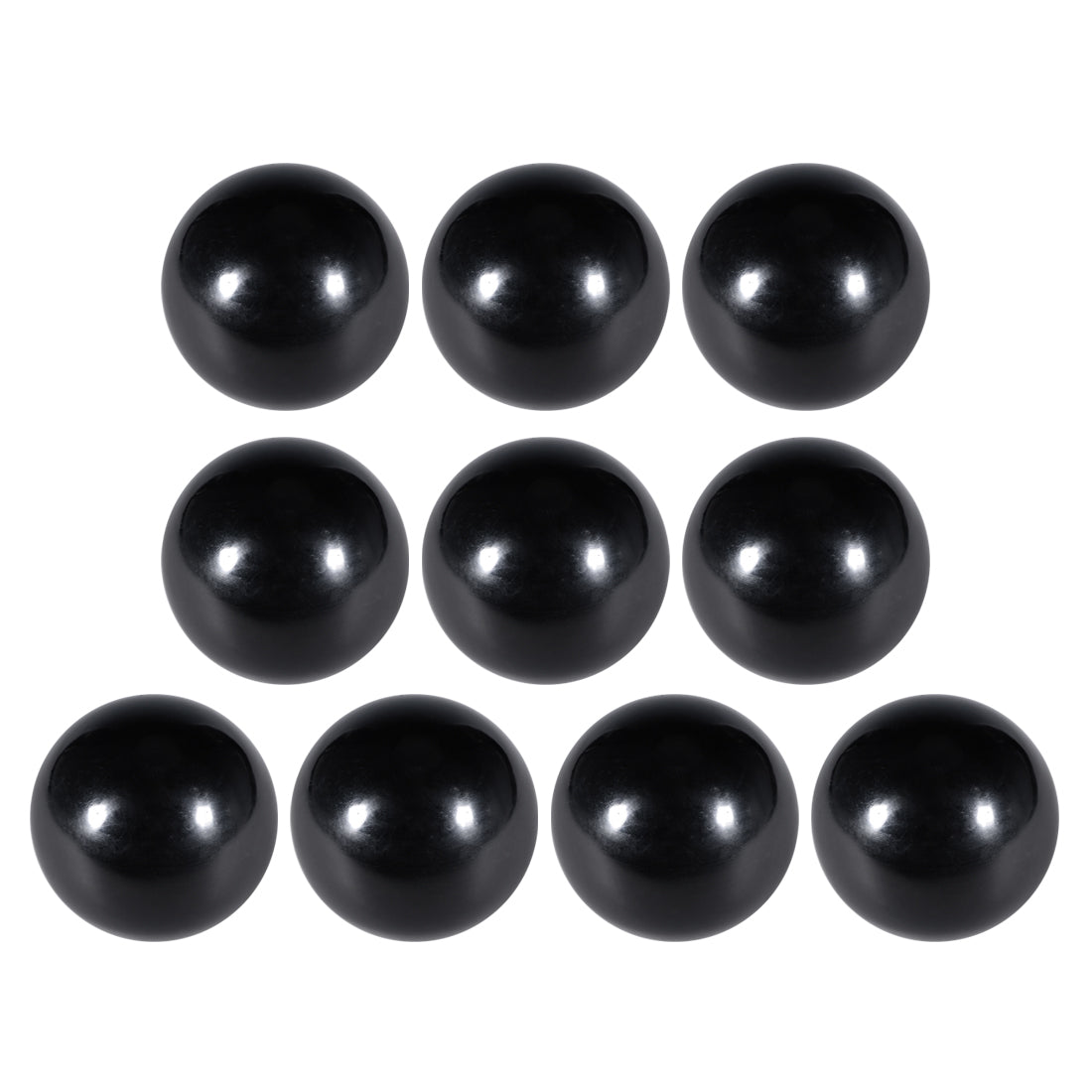 uxcell Uxcell 10 Pcs Thermoset Ball Knob M12 Female Thread Machine Handle 50mm Diameter Smooth Rim Black