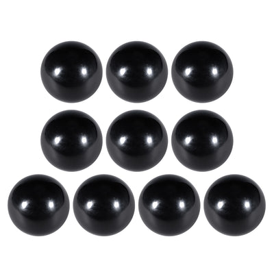 Harfington Uxcell 10 Pcs Thermoset Ball Knob M12 Female Thread Machine Handle 50mm Diameter Smooth Rim Black