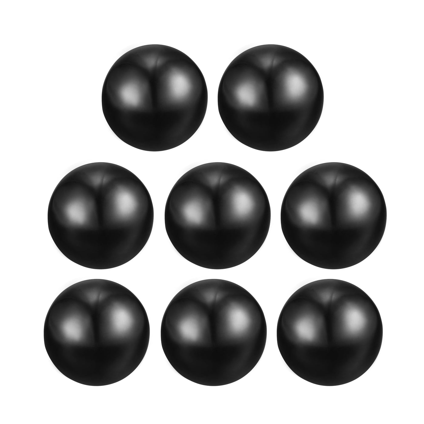 uxcell Uxcell 8 Pcs Thermoset Ball Knob M12 Female Thread Machine Handle 50mm Diameter Smooth Rim Black