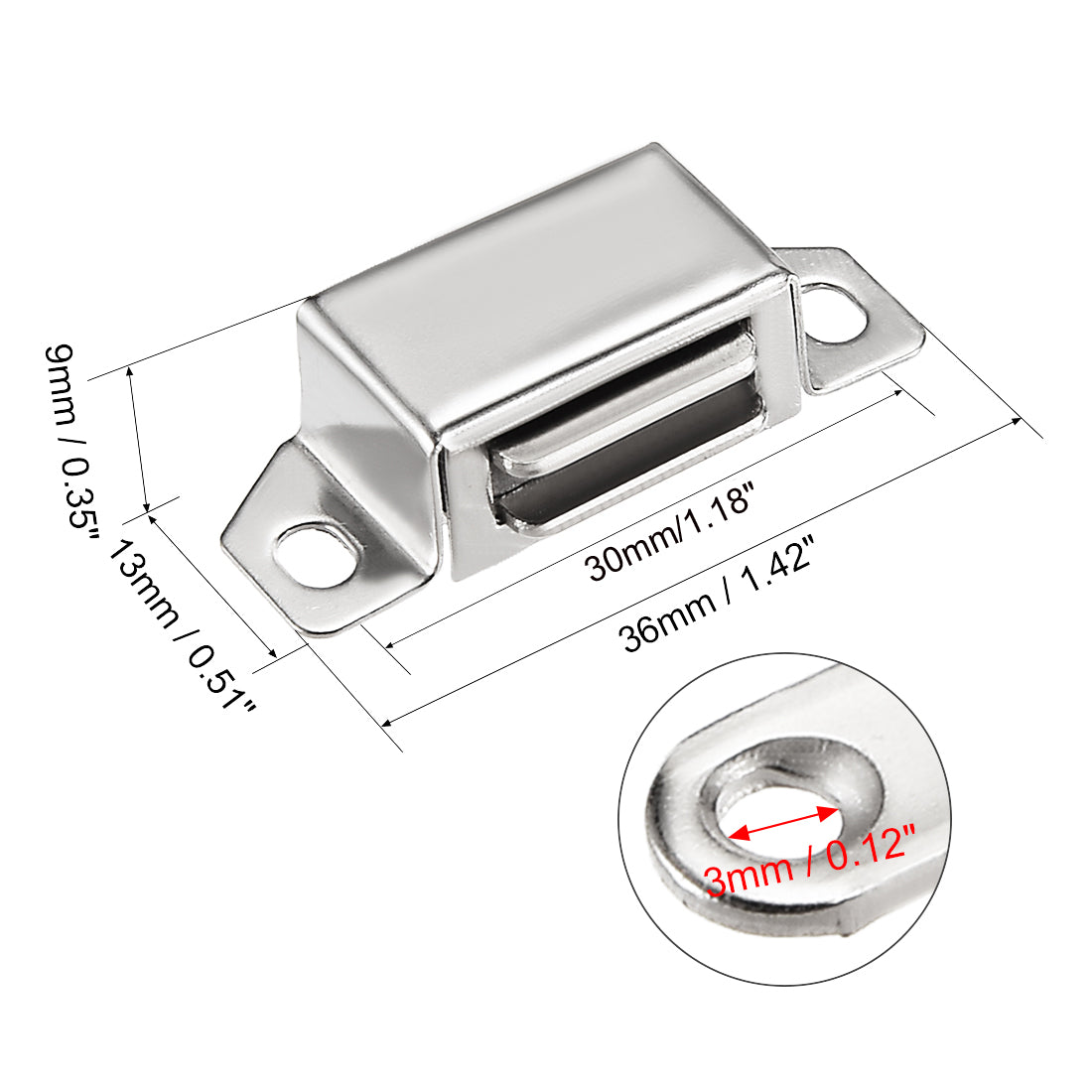 uxcell Uxcell 2 Stücke Tür Kabinett Magnetisch Magnet Riegel Schließung Edelstahl 36mm Länge de