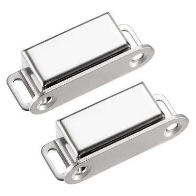 Harfington Uxcell 2Pcs Door Cabinet Magnetic Catch Magnet Latch Closure Stainless Steel 46mm Length