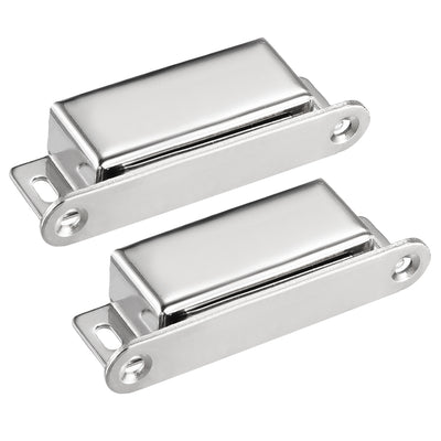 Harfington Uxcell 2Pcs Door Cabinet Magnetic Catch Magnet Latch Closure Stainless Steel 70mm Length