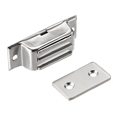 Harfington Uxcell 2Pcs Door Cabinet Magnetic Catch Magnet Latch Closure Stainless Steel 51mm Length