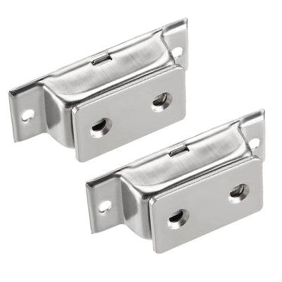 Harfington Uxcell 2Pcs Door Cabinet Magnetic Catch Magnet Latch Closure Stainless Steel 51mm Length