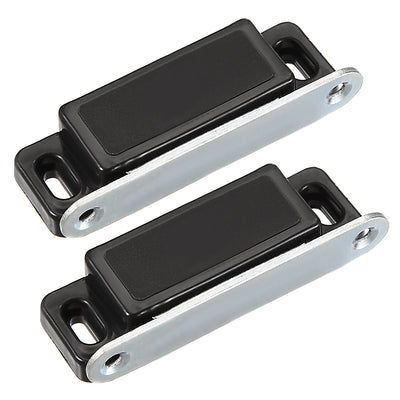 Harfington Uxcell 2Pcs Door Cabinet Magnetic Catch, Magnet Latch Closure ABS Black 73mm Length