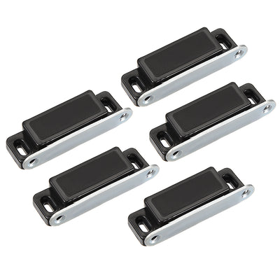 Harfington Uxcell 5Pcs Door Cabinet Magnetic Catch, Magnet Latch Closure ABS Black 73mm Length