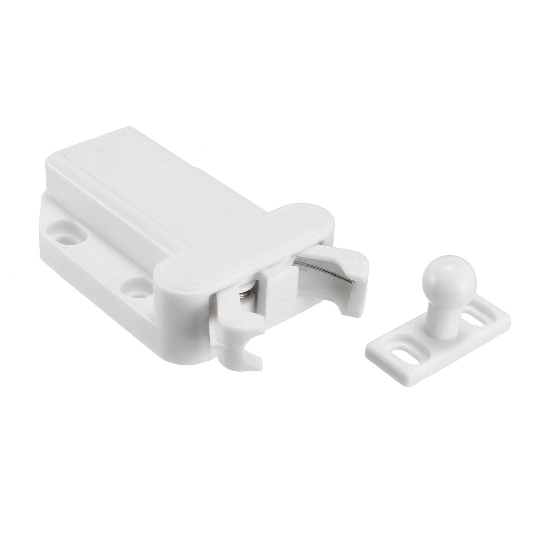 uxcell Uxcell Push Open Latch Lock Touch Catch for Bedroom Cabinet Cupboard Drawer White