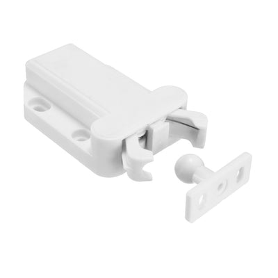 Harfington Uxcell Push Open Latch Lock Touch Catch for Bedroom Cabinet Cupboard Drawer White 2Pcs