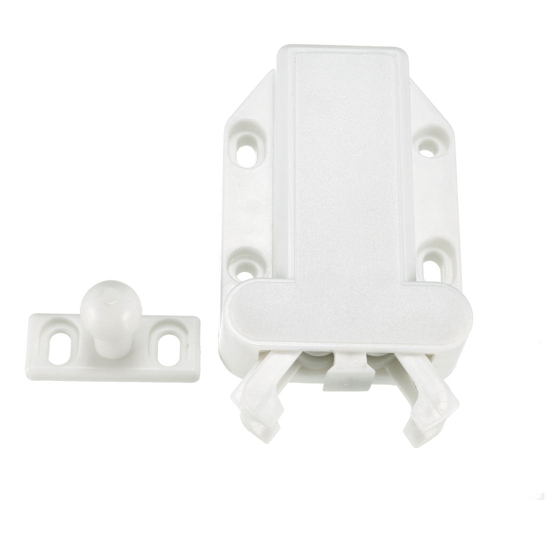 uxcell Uxcell Push Open Latch Lock Touch Catch for Bedroom Cabinet Cupboard Drawer White 2Pcs