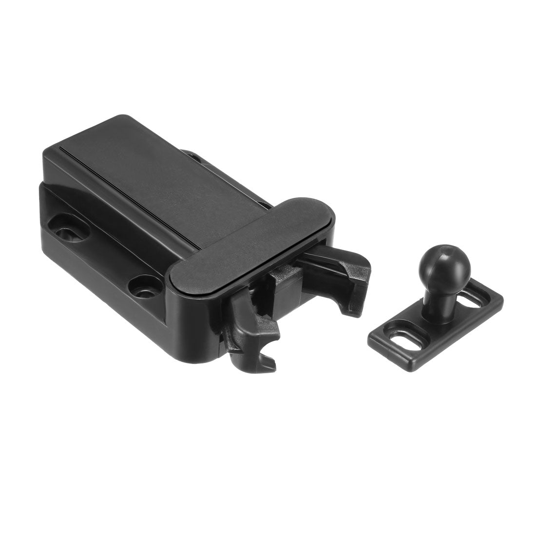 uxcell Uxcell Push Open Latch Lock Touch Catch for Bedroom Cabinet Cupboard Drawer Black