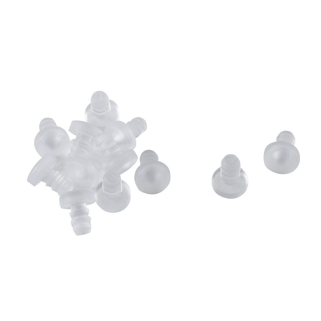 uxcell Uxcell 12pcs 5mm Clear Soft Stem Bumpers Glide, Patio Outdoor Furniture Glass Table Desk Top Anti-collision Embedded