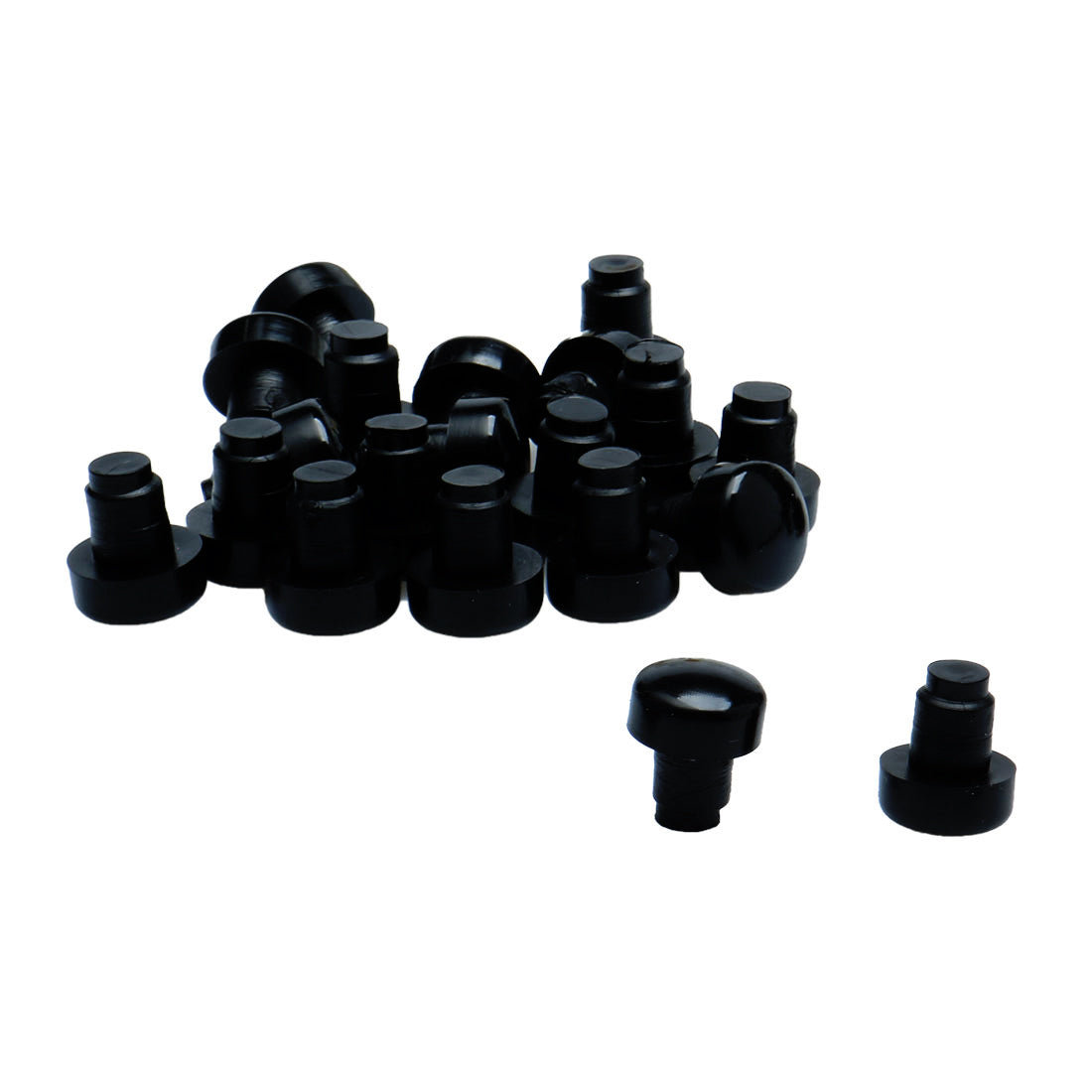 uxcell Uxcell 20pcs 6mm Black Stem Bumpers Glide, Patio Outdoor Furniture Glass Table Desk Top Anti-collision Embedded