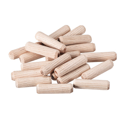 Harfington Uxcell 8x30mm Wooden Dowel Pin Wood Kiln Dried Fluted Beveled Hardwood 20pcs