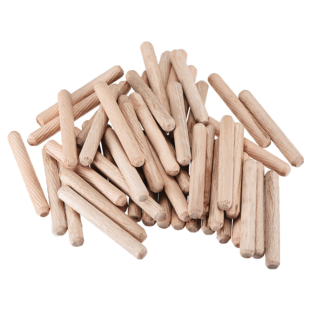 uxcell Uxcell Wooden Dowel Pin, Wood Kiln Dried Fluted Beveled Hardwood