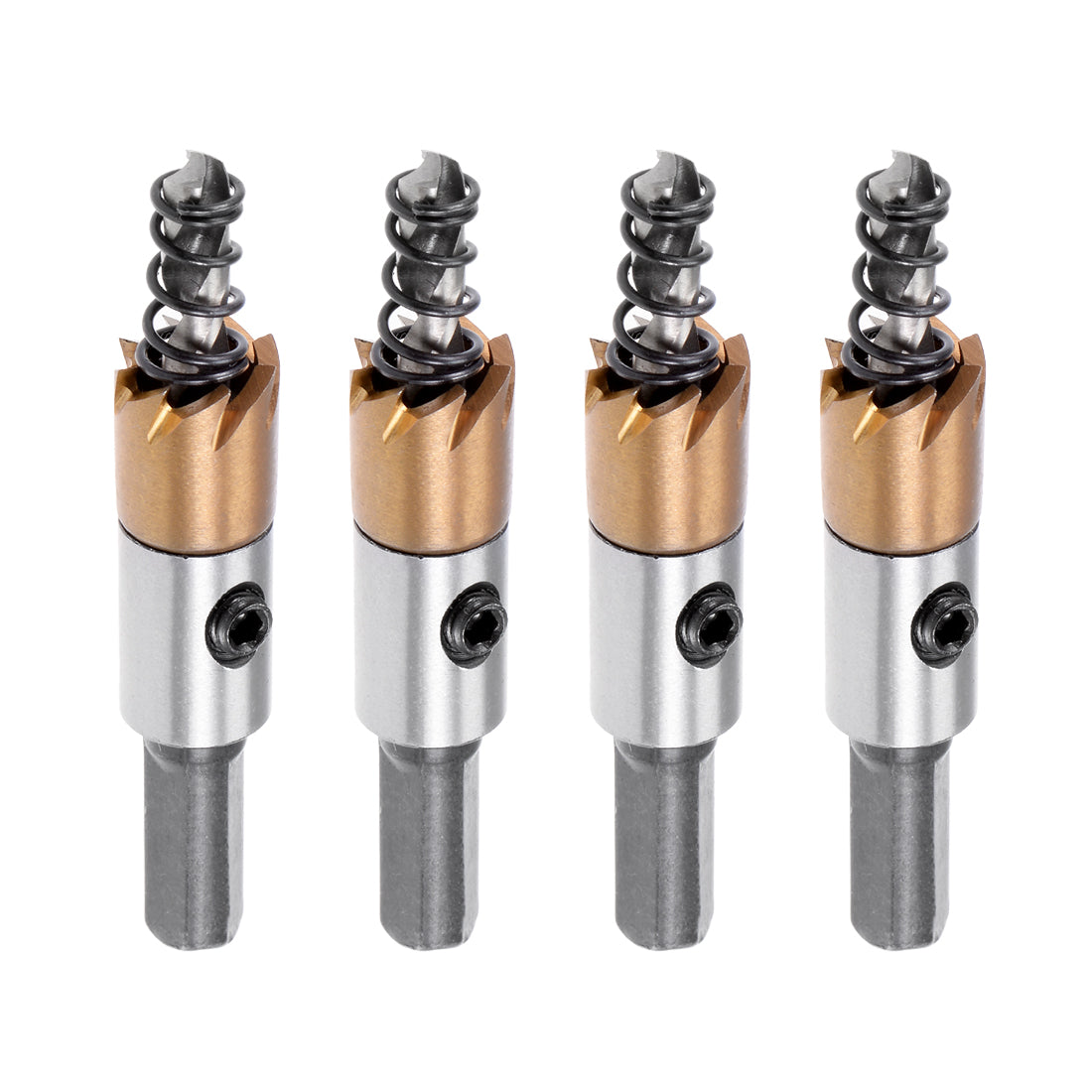 uxcell Uxcell 4 Pcs 12mm HSS Drill Bit Hole Saw Stainless High Speed Steel Metal Alloy