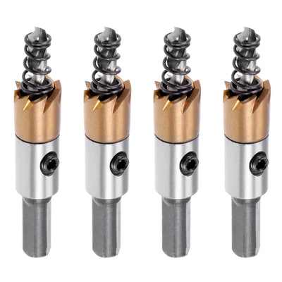 Harfington Uxcell 4 Pcs 13mm HSS Drill Bit Hole Saw Stainless High Speed Steel Metal Alloy