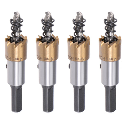 Harfington Uxcell 4 Pcs 14mm HSS Drill Bit Hole Saw Stainless High Speed Steel Metal Alloy