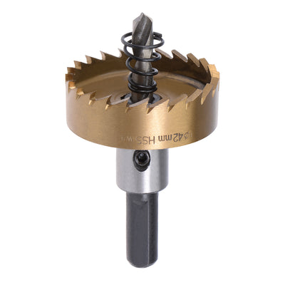 Harfington Uxcell 42mm HSS Drill Bit Hole Saw Stainless High Speed Steel Metal Alloy