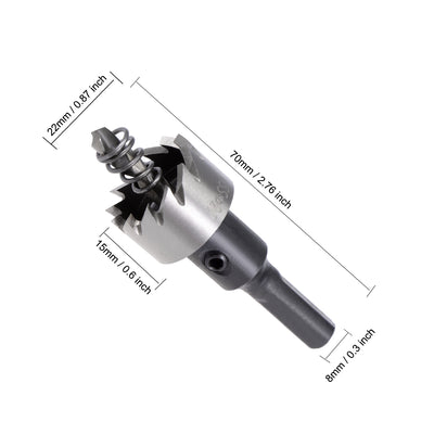 Harfington Uxcell 22mm HSS Drill Bit Hole Saw for Stainless Steel Metal Alloy Wood