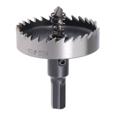 Harfington Uxcell 55mm HSS Drill Bit Hole Saw for Stainless Steel Metal Alloy Wood