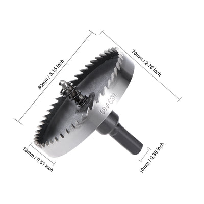 Harfington Uxcell 80mm HSS Drill Bit Hole Saw for Stainless Steel Metal Alloy Wood