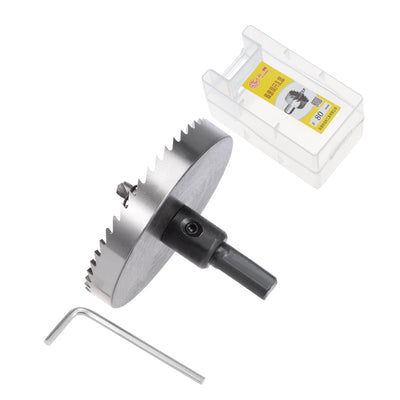 Harfington Uxcell 80mm HSS Drill Bit Hole Saw for Stainless Steel Metal Alloy Wood