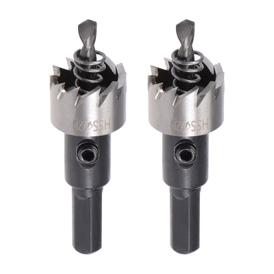 Harfington Uxcell 2 Pcs 20mm HSS Drill Bit Hole Saw for Stainless Steel Metal Alloy Wood