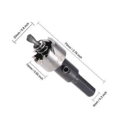 Harfington Uxcell 20mm HSS Drill Bit Hole Saw for Stainless Steel Metal Alloy Wood