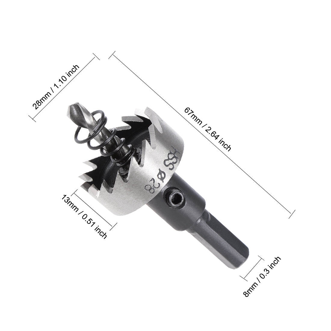 uxcell Uxcell 28mm HSS Drill Bit Hole Saw for Stainless Steel Metal Alloy Wood