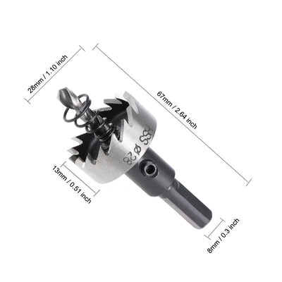 Harfington Uxcell 28mm HSS Drill Bit Hole Saw for Stainless Steel Metal Alloy Wood