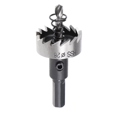 Harfington Uxcell 28mm HSS Drill Bit Hole Saw for Stainless Steel Metal Alloy Wood