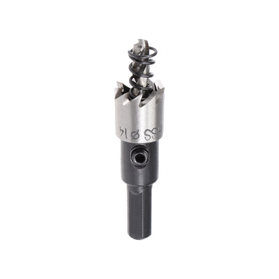 Harfington Uxcell 14mm HSS Drill Bit Hole Saw for Stainless Steel Metal Alloy Wood