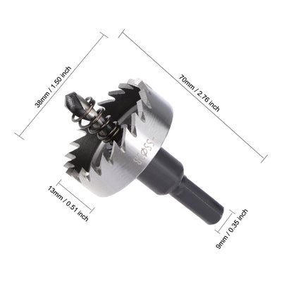 Harfington Uxcell 38mm HSS Drill Bit Hole Saw for Stainless Steel Metal Alloy Wood