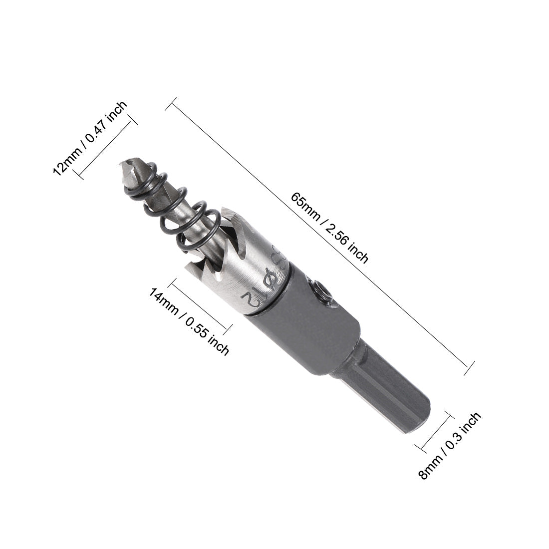 uxcell Uxcell 12mm HSS Drill Bit Hole Saw for Stainless Steel Metal Alloy Wood